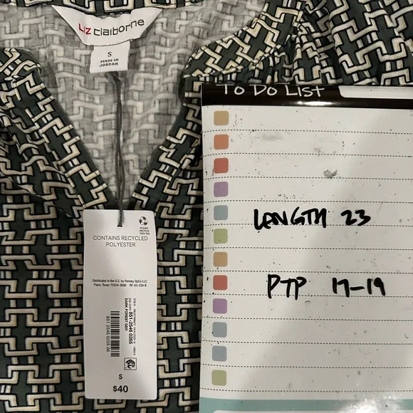 Liz Claiborne, small sage green New with tag T-shirt top - Picture 3 of 10